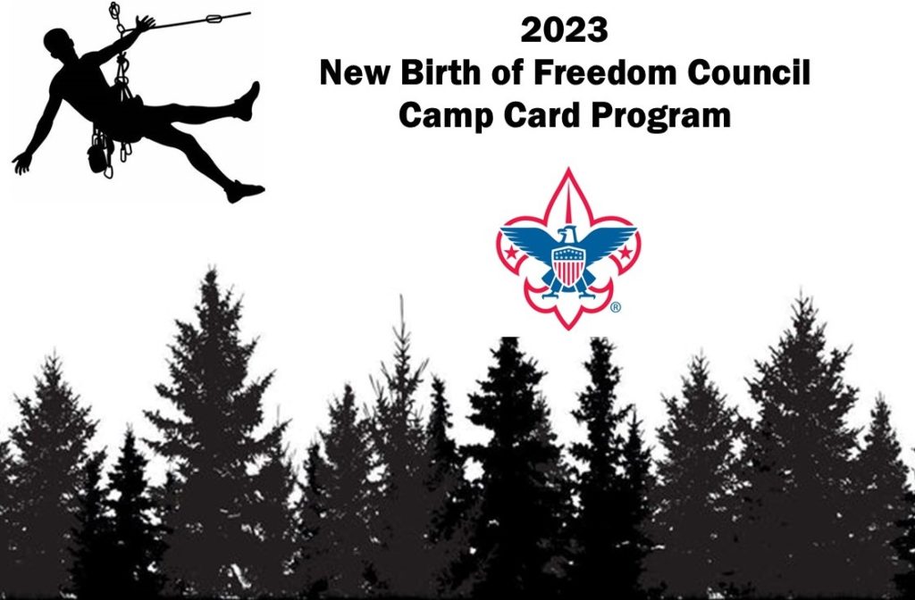 Camp Card Sale New Birth of Freedom Council, BSA