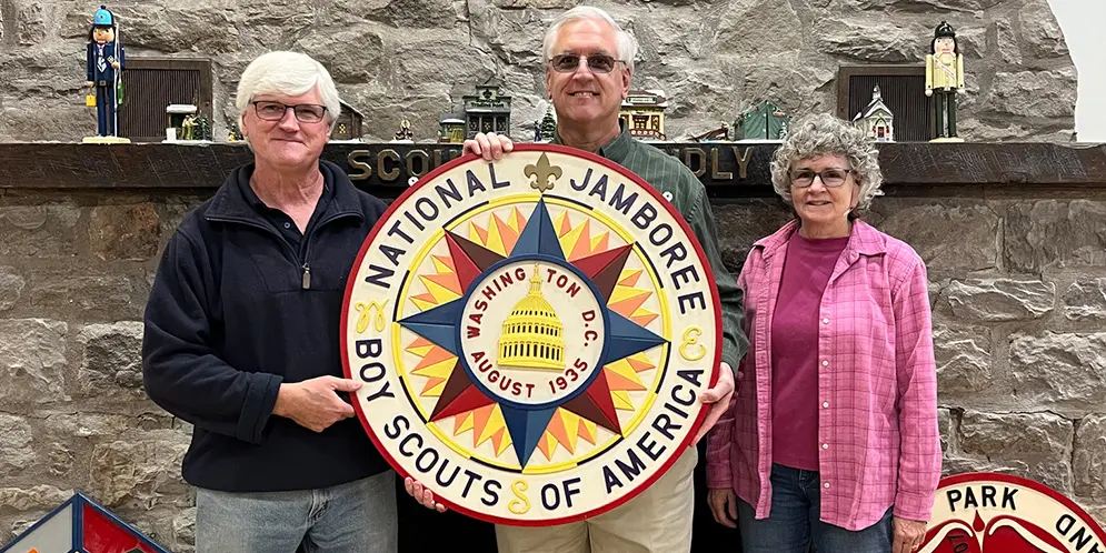 Grove Donation - 1935 National Jamboree carving.