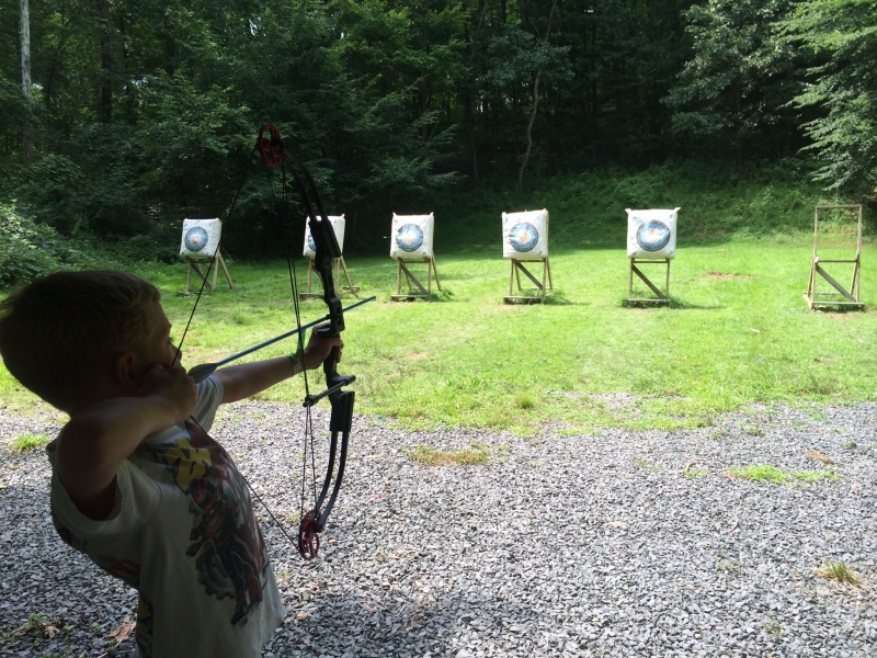 Scouts can develop their archery skills on our covered range.