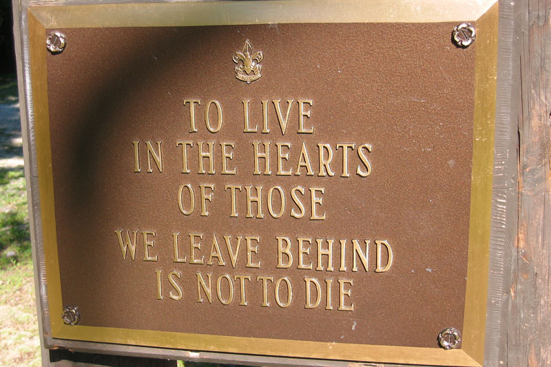 Memorial plaque.